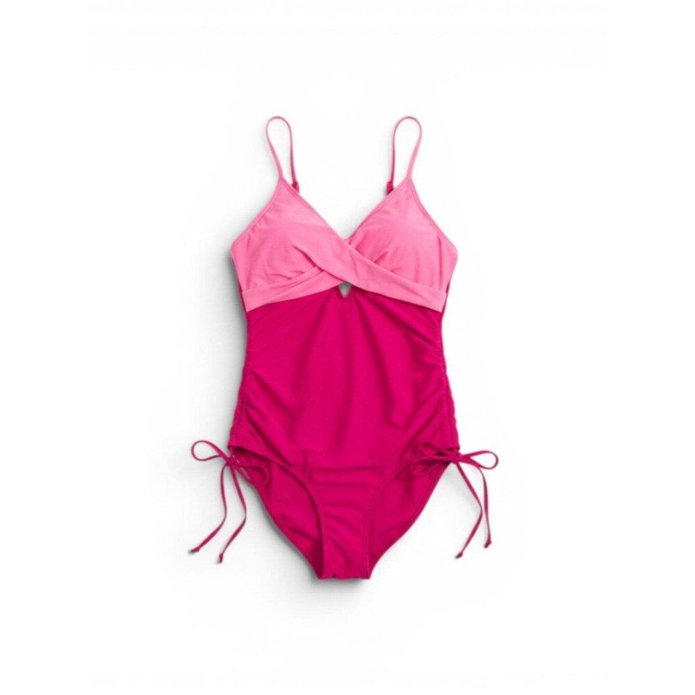 Women’s Pink Two-Tone One-Piece Swimsuit
